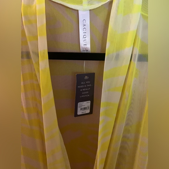 Lane Bryant cacique mesh kimono robe size 22/24 - Picture 4 of 8